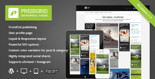 PressGrid - Frontend Publishing & Multimedia Theme
