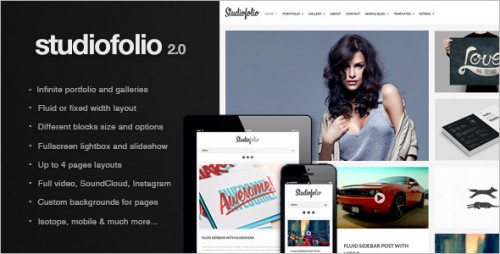 Studiofolio: Versatile Portfolio and Blog Theme