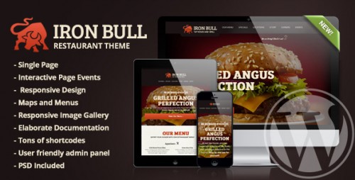 Iron Bull Restaurant WordPress Theme