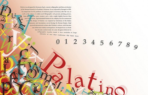 Palatino Typographic Poster
