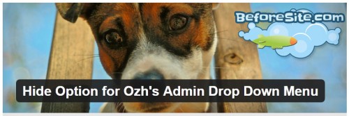 Hide Option for Ozh's Admin Drop Down Menu