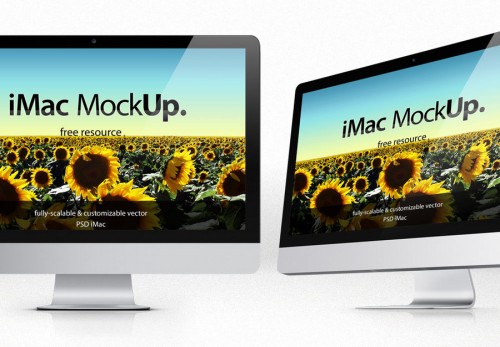 Free iMac Psd Mockup Template