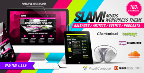 SLAM - Music Band, Musician and Dj WordPress Theme