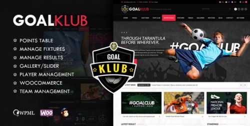 Goal Club - Sports & Events WordPress Theme
