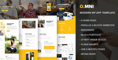 Omni - One and Multipage App WP Theme