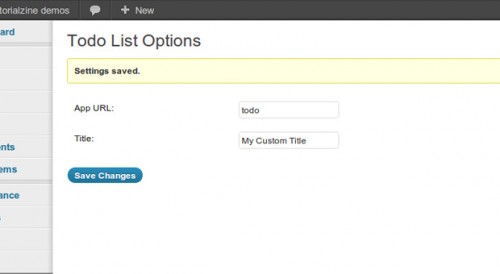 Build an Option Panel for your WP Plugin