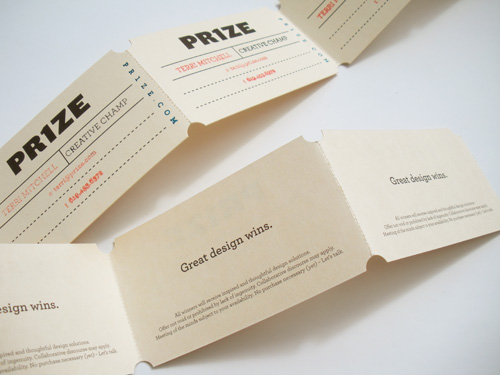 PR1ZE - Folded Business Card