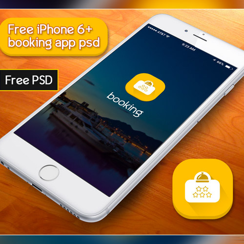 Free Booking App Psd