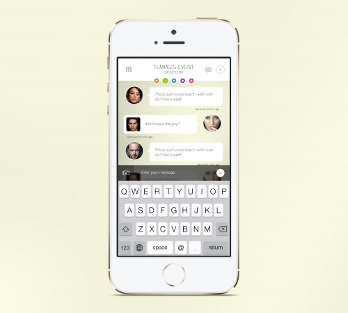 IOS Chat App Screen PSD