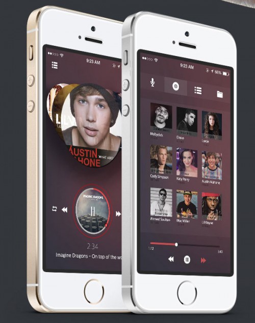 Music App IOS7 Free UI PSD